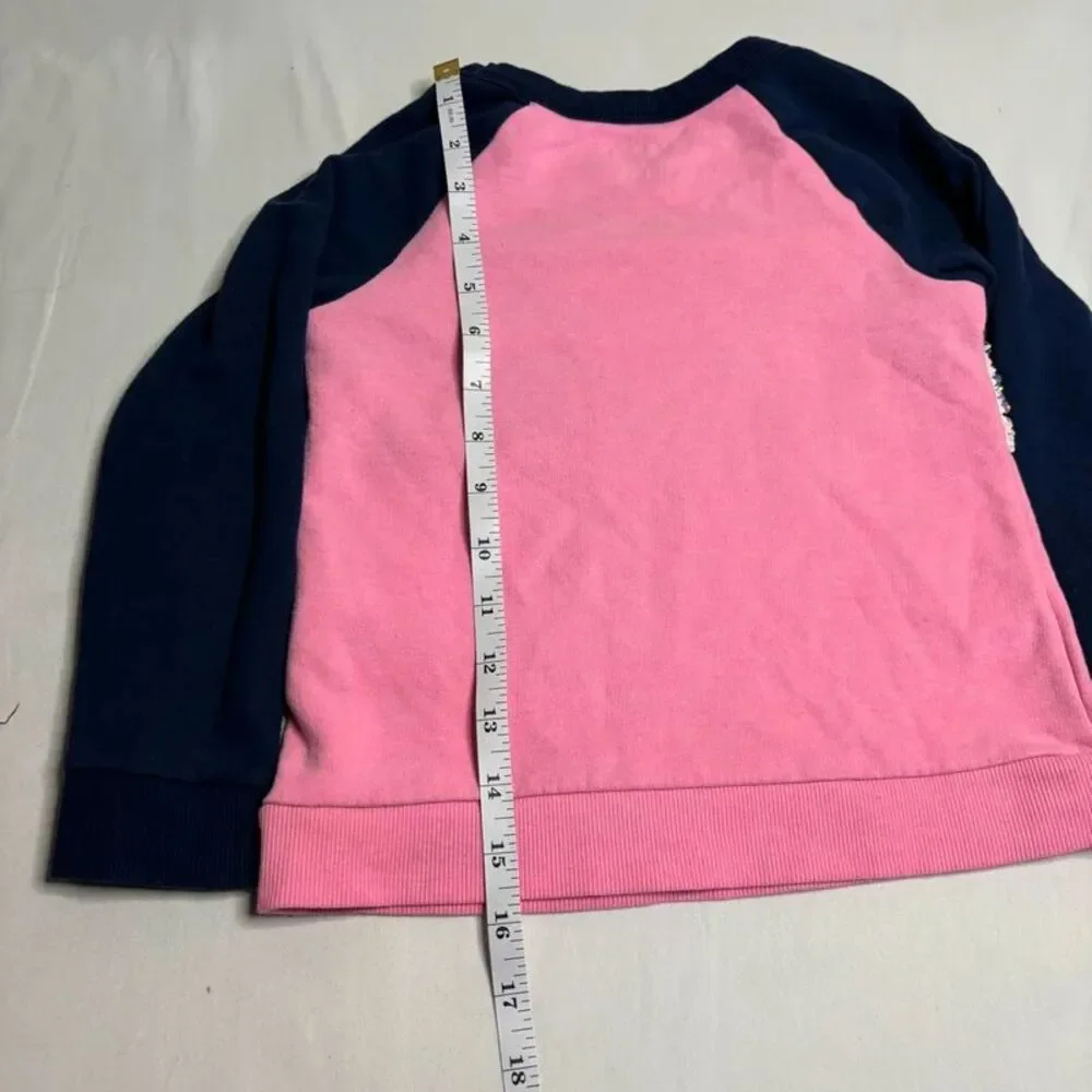 Cat & Jack Girls Navy Pink Reversible Sequin Sweatshirt Size 5